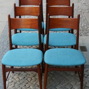 Set of 6 mahogany dining chairs