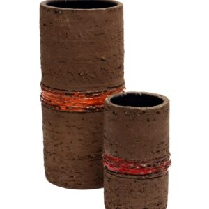 Robert Bentsen chamotte pottery stoneware vases / mid century