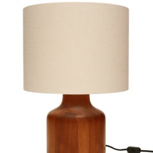 XL mid century Kirk teak table lamp / Danish modern design