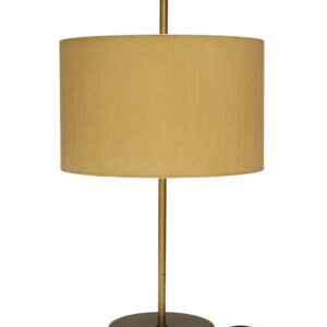 XL mid century Staff table lamp with 3 bulb fittings / brass / black