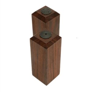 Set of rosewood salt & pepper shakers / mid century / Danish modern design