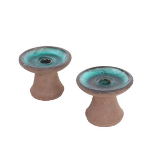2er-Set Kerzenständer / Handarbeit / Töpferware / 60er-70er-Jahre / Mid Century / Dänemark
