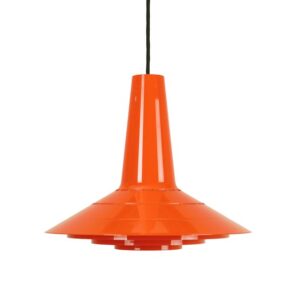 Mid century ASK / A. Schrøder Kemi / Bent Karlby Hängeleuchte / orange / Danish modern design / Lampe
