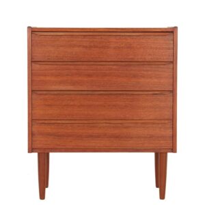 Mid Century Teak-Kommode mit 4 Schubladen / Danish Modern Design / 60er-Jahre