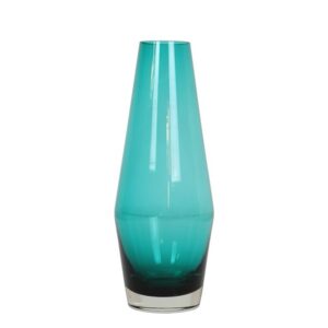 Große Riihimäki / Tamara Aladin Vase aus Glas / Finnland / türkis / Finnish Mid Century Modern Design / 60er / 70er
