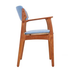 Neu bezogener O.D. Møbler / Erik Buck “Type 50” Armlehnstuhl / Teak / mid century / Danish modern design / Erik Buch