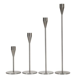 Set of 4 Piet Hein candle holders / Mars + Venus + Jupiter + Saturn / Danish Modern Design / candlesticks