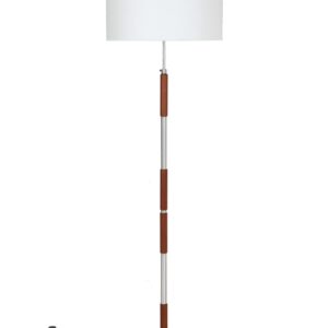 Große Mid Century Stehleuchte / Teak / Aluminium / Danish Modern Design / 60er / 70er-Jahre