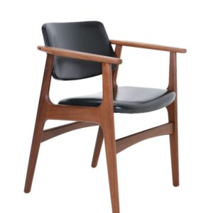 Mid Century Arne Vodder Armlehnstuhl / Teak / Skai / Danish Modern Design / 60er / 70er-Jahre