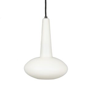 Filigrane Mid Century Glas-Hängeleuchte / 60er-Jahre / Danish Modern Design / Opalglas