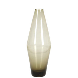 Mundgeblasene Mid Century Glas-Vase / Danish Modern Design / Rauchglas / 60er / 70er-Jahre