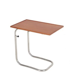 Restaurierter Teak/Stahlrohr-Lesetisch / Workstation / Beistelltisch / Danish Modern Design / 60er / 70er-Jahre