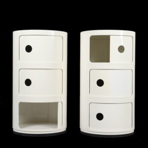 Kartell / Anna Castelli "Componibili" Schiebetüren-Schrank / Nachttisch / Space Age / Italian Mid Century Modern Design