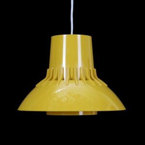 Yellow Nordisk Solar Compagni / Sven Middelboe “Nordlys” / “Nord-Lite” pendant lamp / Mid-century Danish modern design / Space Age / 60s / 70s / Svend