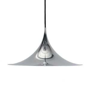Fog & Mørup “Semi” 47 cm pendant lamp / chrome-plated / Torsten Thorup / Claus Bonderup / Danish Modern Design / 1970s