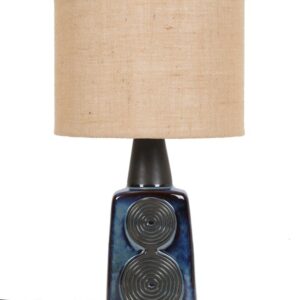 Big “1097” ceramic table lamp by Einar Johansen for Søholm / with jute shade / mid-century / Danish modern design / 1960s / 1970s