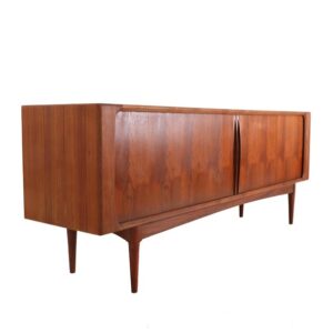 Bernhard Pedersen & Søn teak sideboard with tumbour doors / Danish Mid-Century Modern Design / 1960s