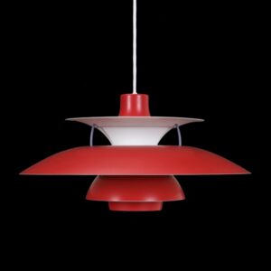 Louis Poulsen / Poul Henningsen “PH 5” Hängeleuchte / rot / mid century / Danish modern design / PH5 / Lampe