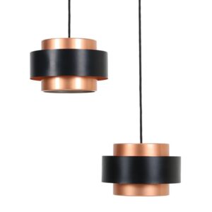 Set of 2 Fog & Mørup / Jo Hammerborg “Juno” pendant lamps / Mid-Century Danish Modern Design / Copper / 1960s / 1970s