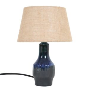 Dänische Mid Century Keramik Tischleuchte von Ernst Nielsen / Faxe / 60er / 70er