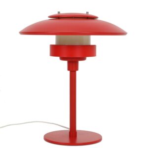 Rare red Lyskær desk/table lamp / Danish Modern Design / 1970s / 1980s / postmodern