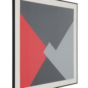 Große Peder Meinert Serigraphie #1 in schwarzem Alu-Rahmen / abstrakte Komposition / Danish modernism