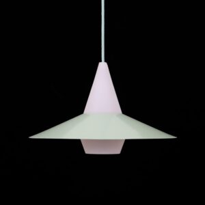 Danish Modern Hängelampe / Opalglas / mintgrün / 60er-Jahre / Mid Century