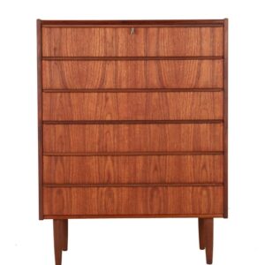 Restored Hanbjerg Møbelfabrik "Tallboy" Teak Chest of Drawers / Mid-Century Danish Modern Design / 1960s