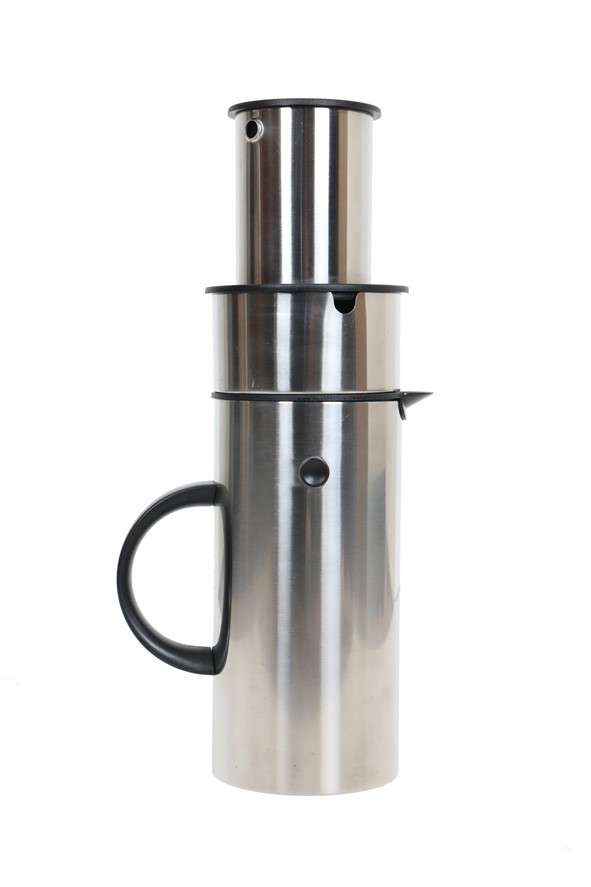 Stelton / Erik Magnussen „EM 77“ Set mit Isolierkanne, Milchkanne und Zuckerdose / Edelstahl / 0,5l / Danish modern design