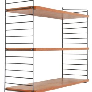 Original String-Regal / Kajsa + Nisse Strinning / Teak / mid century modern design / schwarz / 75x80x30cm