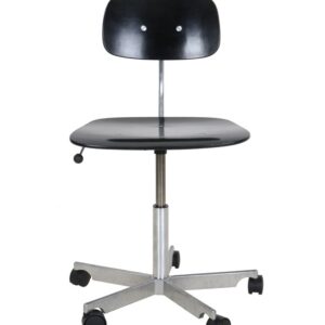 Adjustable Fritz Hansen / Kevi Office Chair by Jørgen Rasmussen / Black / Mid-Century Danish Modern Design