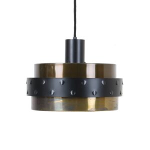 Mid Century Messing-Hängelampe / 60er-Jahre / Danish Modern Design / schwarz