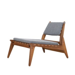 Mid Century Hunting Chair / Lounge Chair / Heinz Heger / PGH Erzgebirgisches Kunsthandwerk Annaberg Buchholz / 1960s / oak / GDR