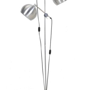 Mid Century Doppelspot-Stehleuchte / Alu / 60er-70er-Jahre / Kugellampe / Danish Modern Design