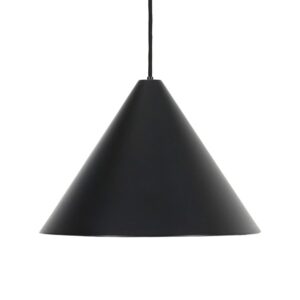 Cone-shaped Louis Poulsen “Billard-Pendel” pendant lamp / black / mid-century / Danish modern design