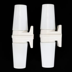Set of 2 IFÖ / Sigvard Bernadotte “6060” Wall Lamps / Ceramic / Glass / Bathroom / Lamp / Mid-Century Modern Design / 1960s