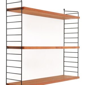 Original String-Regal / Kajsa + Nisse Strinning / Teak / mid century modern design / schwarz / 75x80x20cm