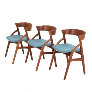 Restaurierter Mid Century Dyrlund Stuhl / Teak / Wollfilz / Danish Modern Design / 60er-Jahre