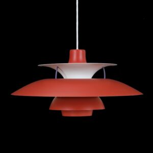 Louis Poulsen / Poul Henningsen “PH 5” Hängeleuchte / rot / mid century / Danish modern design / PH5 / Lampe