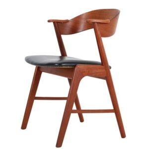 Korup Stolefabrik „KS 21“ Teak-Armlehnstuhl / Skai / Mid Century Danish Modern Design / 60er-Jahre
