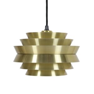 Granhaga / Carl Thore „Trava“ Hängeleuchte 25cm / Messing / Gold / Alu / Mid Century Modern Design / 70er-Jahre / Lampe