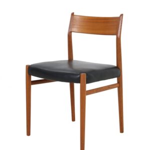 High-quality “418” chair by Arne Vodder for Sibast / teak / genuine leather / Mid-Century Danish Modern design / 1960s