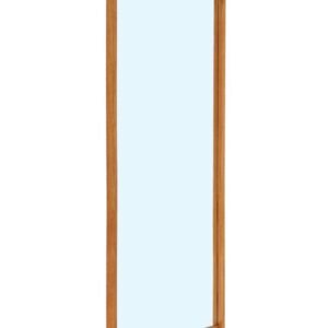 Großer minimalistischer Mid Century Eiche-Wandspiegel / Danish Modern Design / 60er / 70er-Jahre / Spiegel