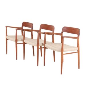 “56” Armchair by Niels Otto Møller / Teak / Paper cord / Fully restored / 1960s / 1970s / Danish Modern Design