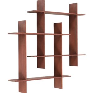 Rare, sculptural teak wall shelf / Mid-Century Danish Modern Design / 1960s Minimalism