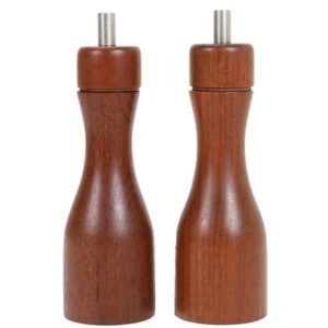 Mid-Century Teak Pepper Mill & Salt Mill Set by Theodor Skjøde Knudsen, Skjern / Danish Modern Design / 1960s / 1970s